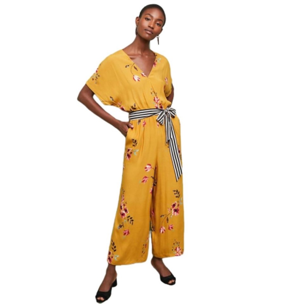Anthropologie Floral Jumpsuit